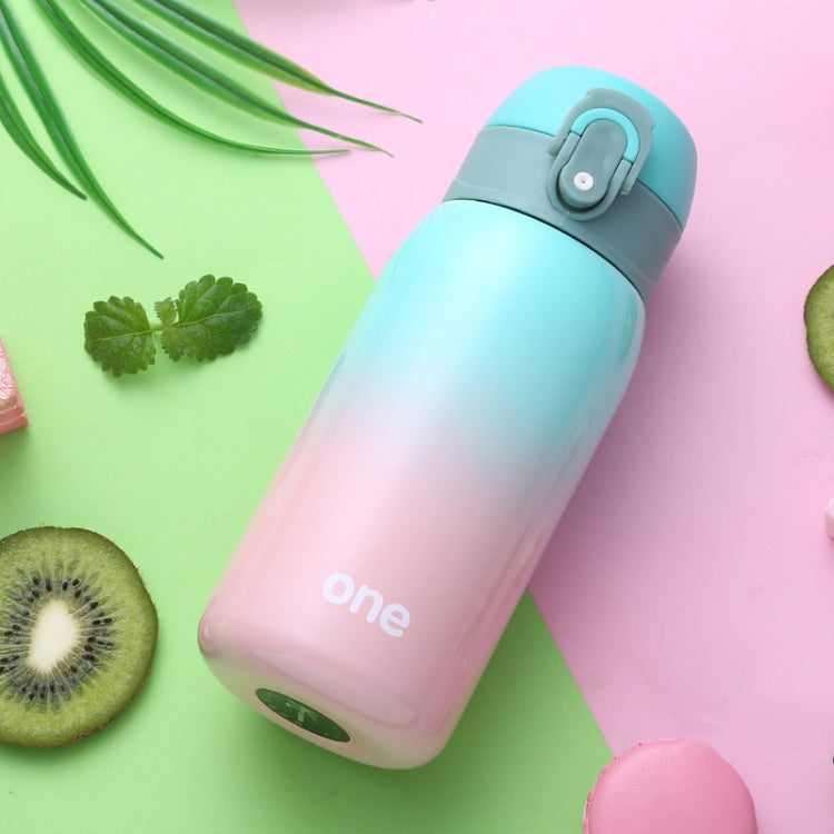 Gradient Color Baby Stainless Steel  Milk Thermos Children Insulated Bottle Leak-poof Thermal Cup