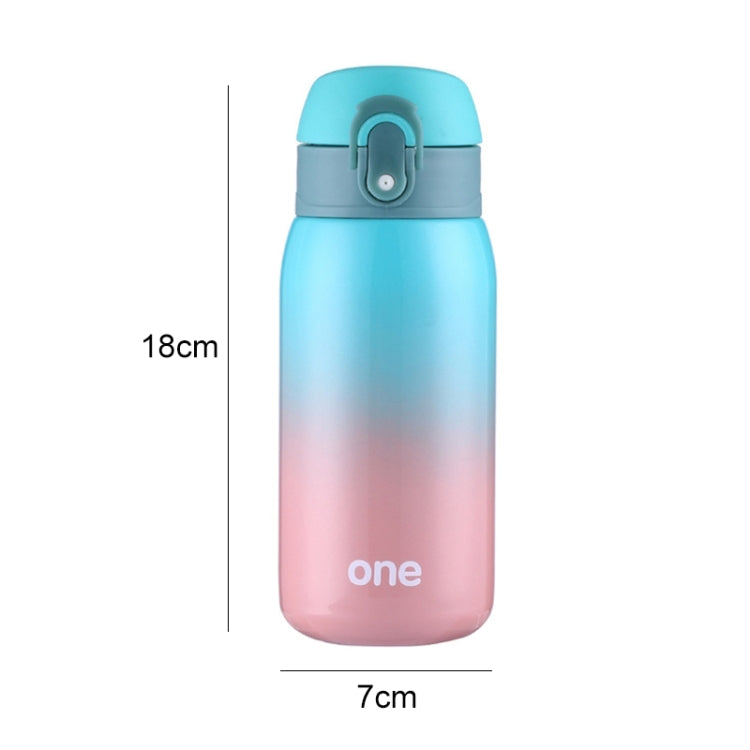 Gradient Color Baby Stainless Steel  Milk Thermos Children Insulated Bottle Leak-poof Thermal Cup