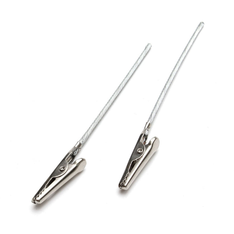 40 PCS Metal Wire Rope Alligator Clips, Size:8cm
