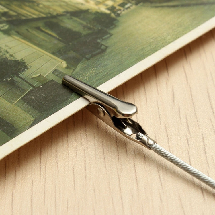 40 PCS Metal Wire Rope Alligator Clips, Size:12cm