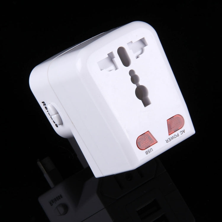 USV Fuse World-Wide Universal Travel Adapter with Built-in Dual USB Ports Charger for US, UK, AU, EU