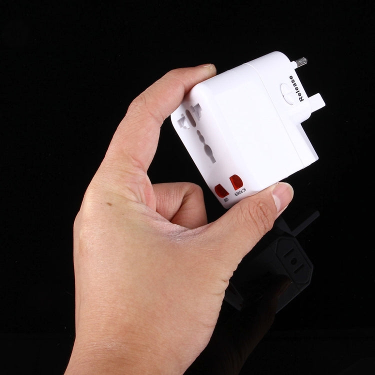 USV Fuse World-Wide Universal Travel Adapter with Built-in Dual USB Ports Charger for US, UK, AU, EU