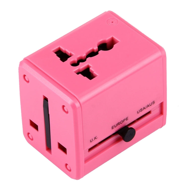 World-Wide Universal Travel Concealable Plugs Adapter with & Built-in Dual USB Ports Charger for US, UK, AU, EU