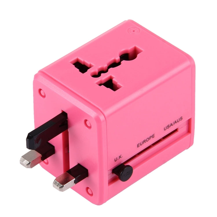World-Wide Universal Travel Concealable Plugs Adapter with & Built-in Dual USB Ports Charger for US, UK, AU, EU