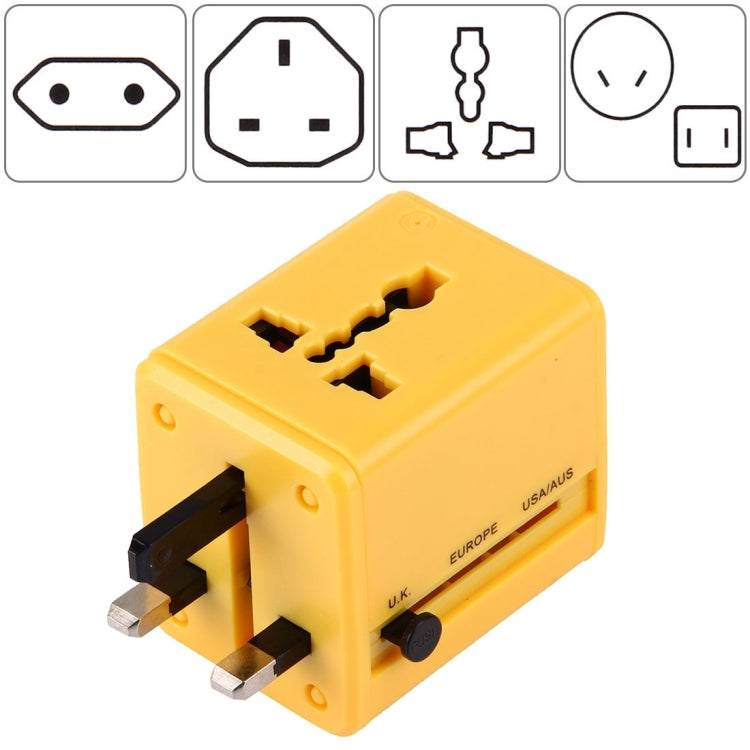 World-Wide Universal Travel Concealable Plugs Adapter with & Built-in Dual USB Ports Charger for US, UK, AU, EU