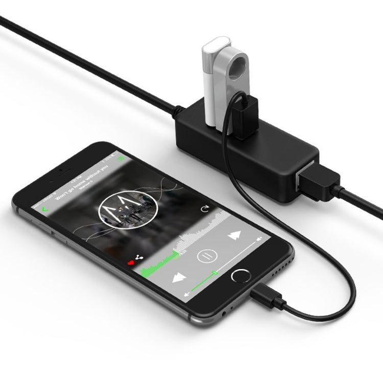 2 in 1 USB Type-C 3 Ports HUB with Gigabit Ethernet Adapter, For Windows 8 / 7 / ME / 2000 / XP / Linux & MAC OSX(Black)