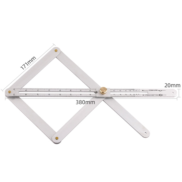 Multi-function Diagonal Ruler Protractor Corner Angle Finder, Lengthen Version