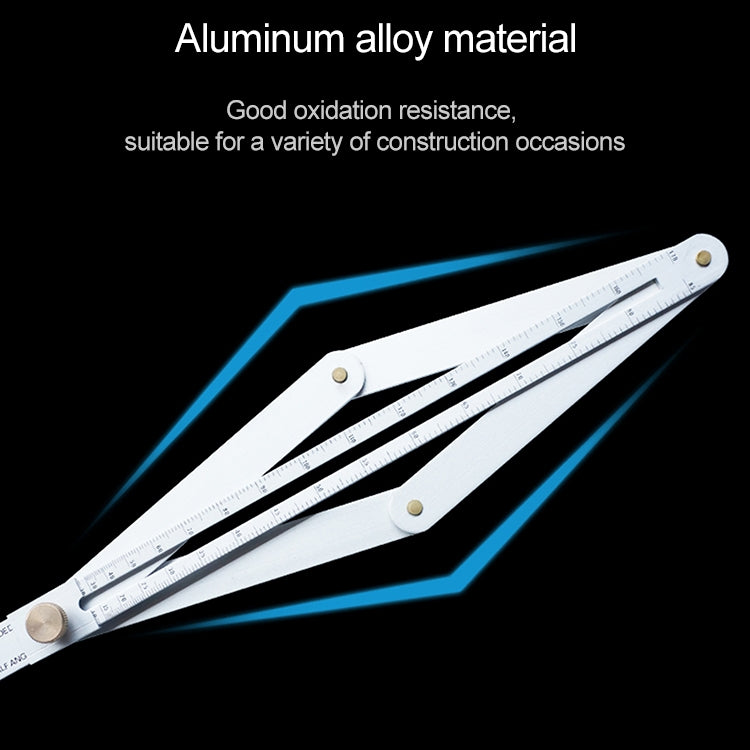 Multi-function Diagonal Ruler Protractor Corner Angle Finder, Lengthen Version
