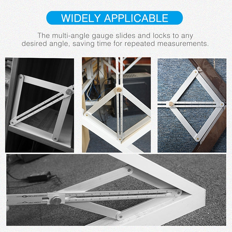Multi-function Diagonal Ruler Protractor Corner Angle Finder, Ordinary Version
