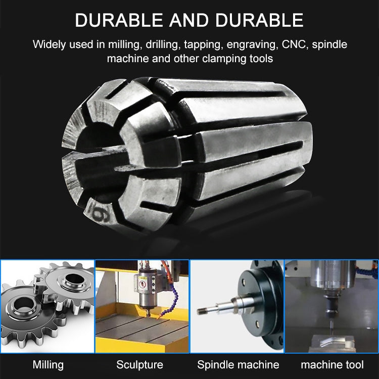 Engraving Machine Motor Shaft Extension Rod ER11-5mm + 7 Chuck Collet Set