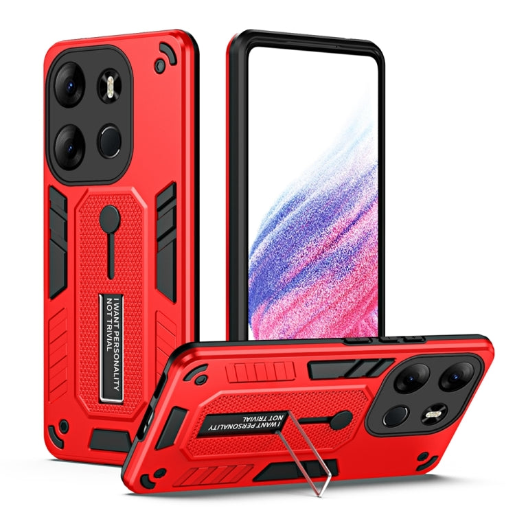 Variety Brave Armor Finger Loop Holder Phone Case For Tecno Spark Go 2023 / Pop 7 Pro / Infinix Smart 7 Global