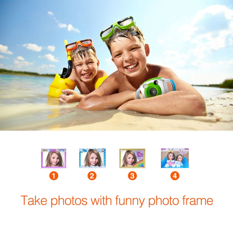 Portable TFT 1.44 inch Screen Prime Lens Max 5MP Image Size Soft Silicone Shell Children Digital Camera with Lanyard, Support Funny Photo Frame & Funny Key Sound