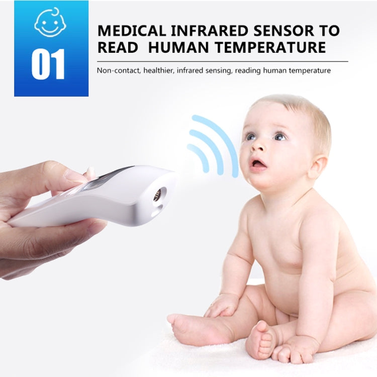 HAMTOD J03 Non-contact Forehead Infrared Thermometer for Baby Kids Adults, 1 Second Measurement(White)