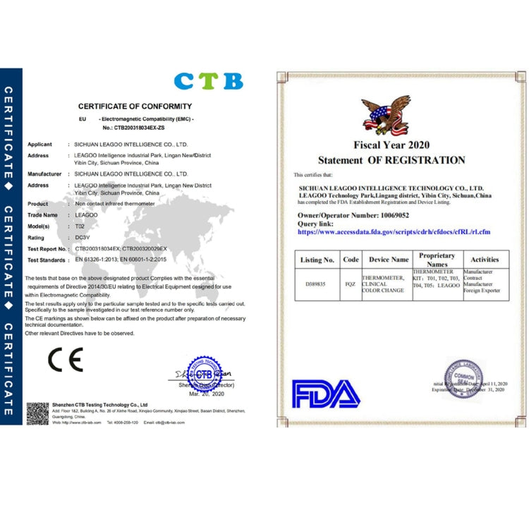 [HK Warehouse] LEAGOO T02 Non-contact Forehead Body Infrared Thermometer, Temperature Range: 32.0 Degree C - 42.0 Degree C(Blue)