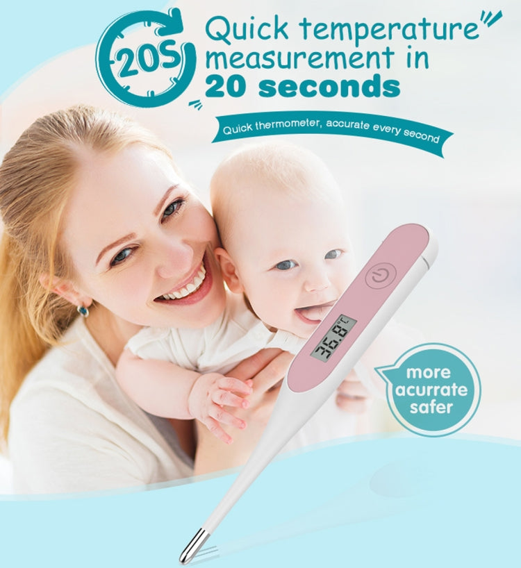 20s Quick Test Fever Measurement Electronic Digital Thermometer Body Temperature(Blue)
