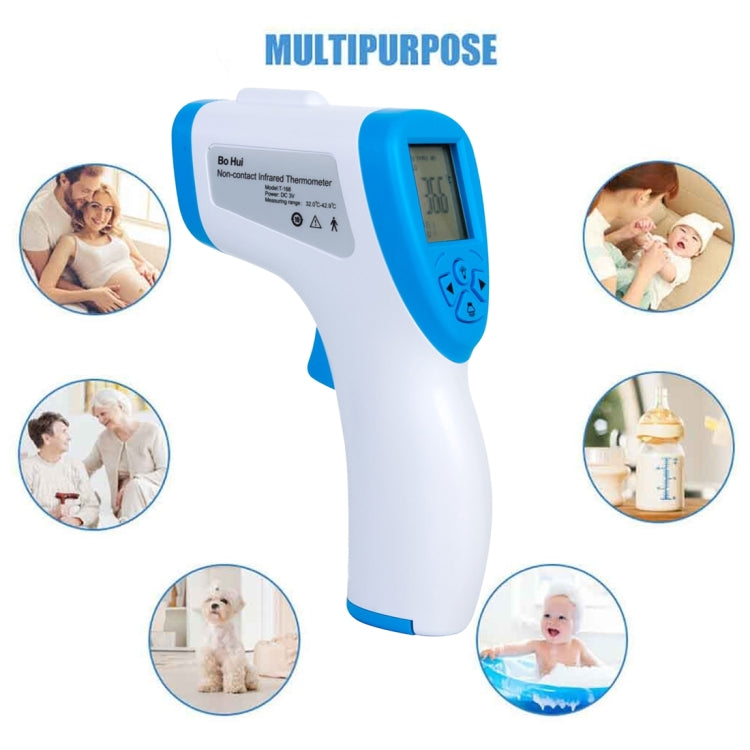 [HK Warehouse] BOHUI T-168 IR Infrared Thermometer Forehead Surface Digital Non-contact Electronic Thermometer, Temperature Range: 32 degrees Celsius to 42.9 degrees Celsius