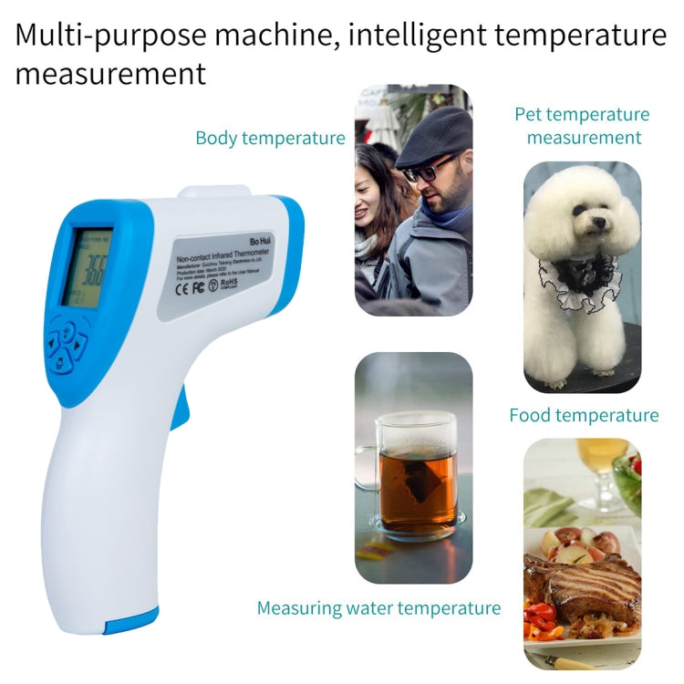 [HK Warehouse] BOHUI T-168 IR Infrared Thermometer Forehead Surface Digital Non-contact Electronic Thermometer, Temperature Range: 32 degrees Celsius to 42.9 degrees Celsius