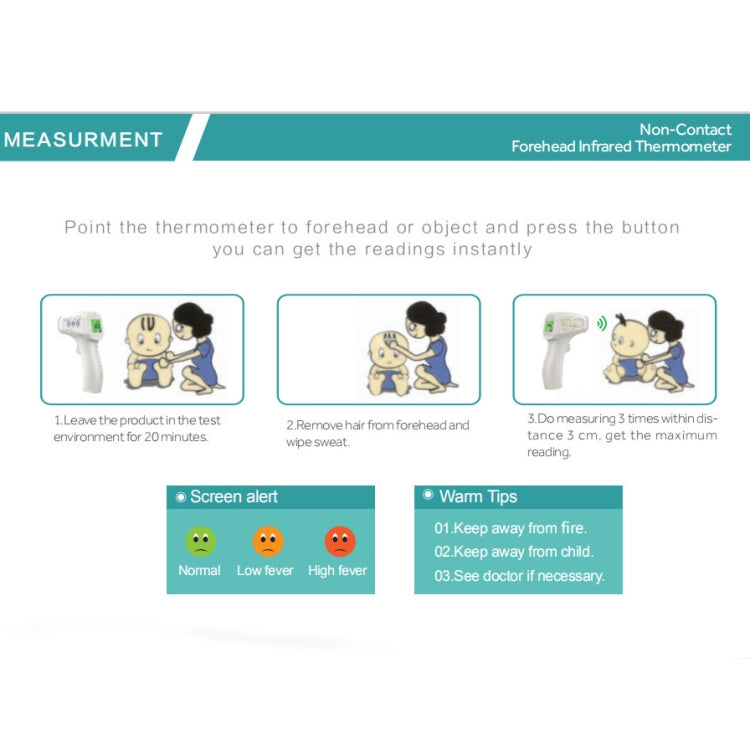CN520 Non-contact Handheld Forehead Infrared Thermometer