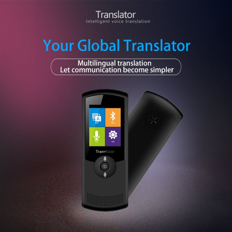 T5 2.4 Inch Portable WIFI Smart Voice Translator Smart Business Travel Real Time AI Translator Translation Machine 42 Languages Translator(Black)