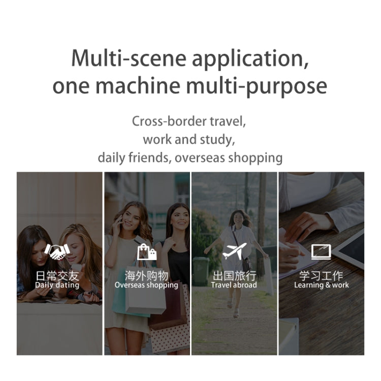 T5 2.4 Inch Portable WIFI Smart Voice Translator Smart Business Travel Real Time AI Translator Translation Machine 42 Languages Translator(Black)