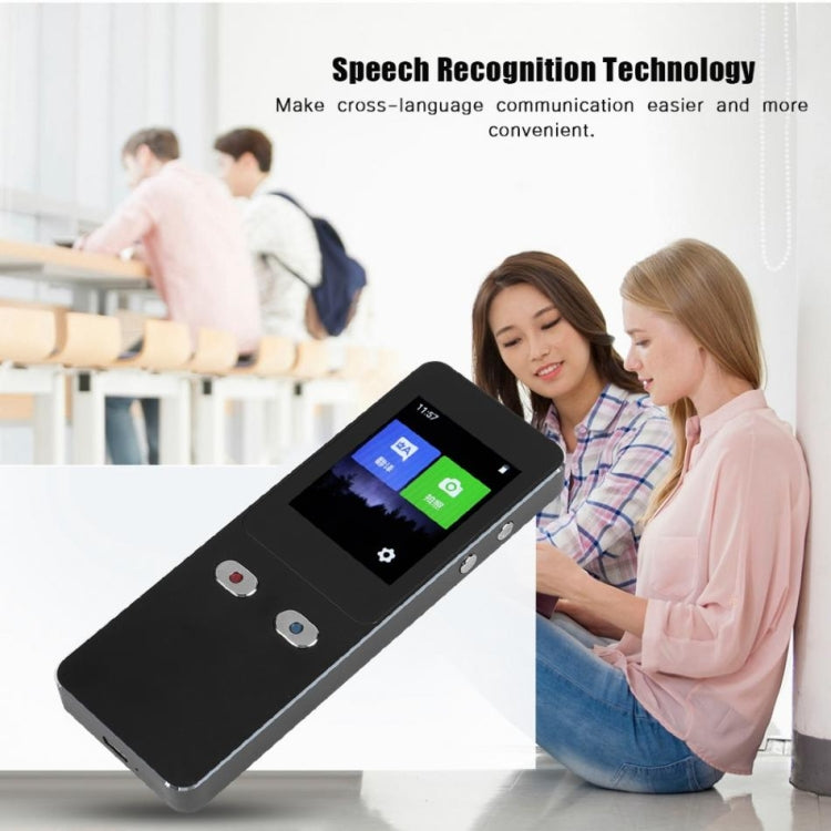 T9+ Portable WIFI Smart Voice Translator Smart Business Travel Real Time AI Translator Translation Machine 27 Languages Translator (Black)
