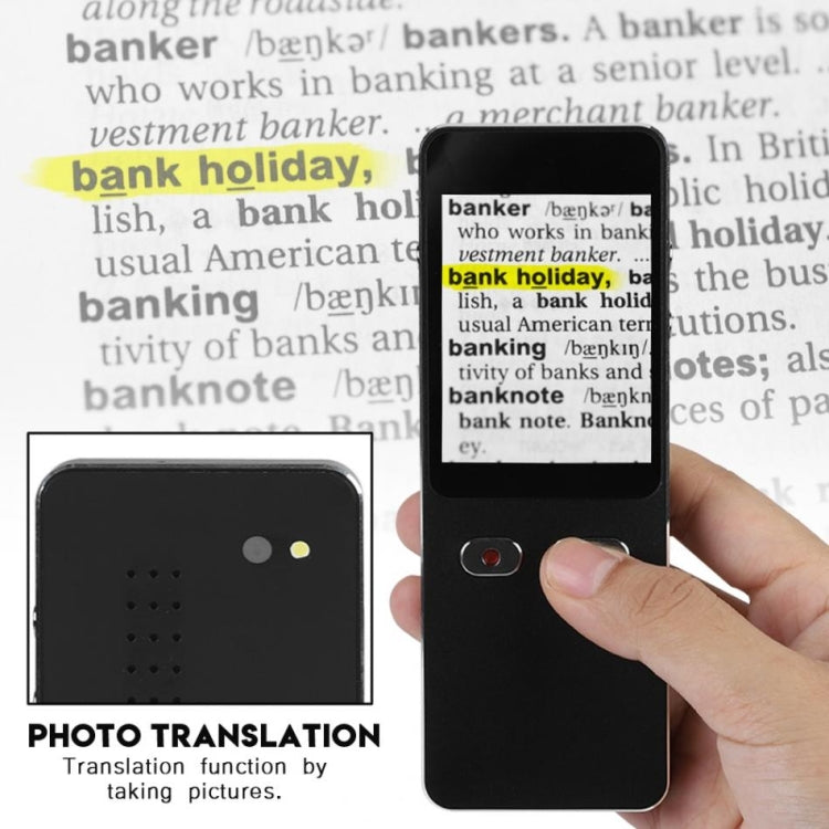 T9+ Portable WIFI Smart Voice Translator Smart Business Travel Real Time AI Translator Translation Machine 27 Languages Translator (Black)