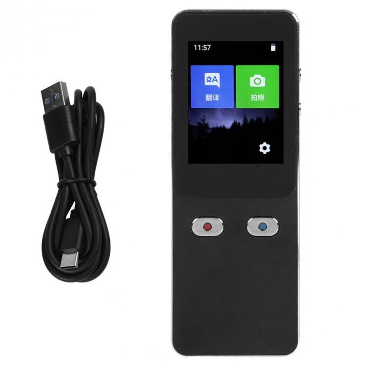 T9+ Portable WIFI Smart Voice Translator Smart Business Travel Real Time AI Translator Translation Machine 27 Languages Translator (Black)