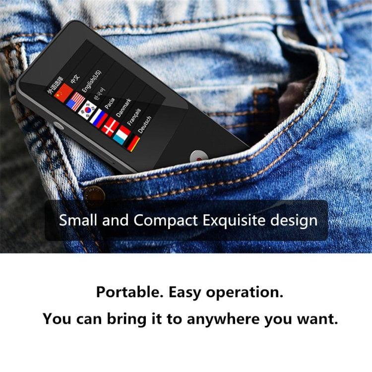 T9 Portable WIFI Smart Voice Translator Smart Business Travel Real Time AI Translator Translation Machine 27 Languages Translator (Black)