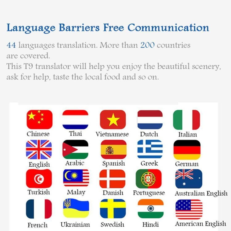 T9 Portable WIFI Smart Voice Translator Smart Business Travel Real Time AI Translator Translation Machine 27 Languages Translator (Black)
