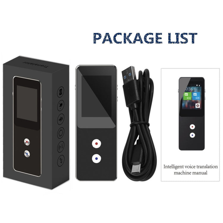 T9 Portable WIFI Smart Voice Translator Smart Business Travel Real Time AI Translator Translation Machine 27 Languages Translator (Black)