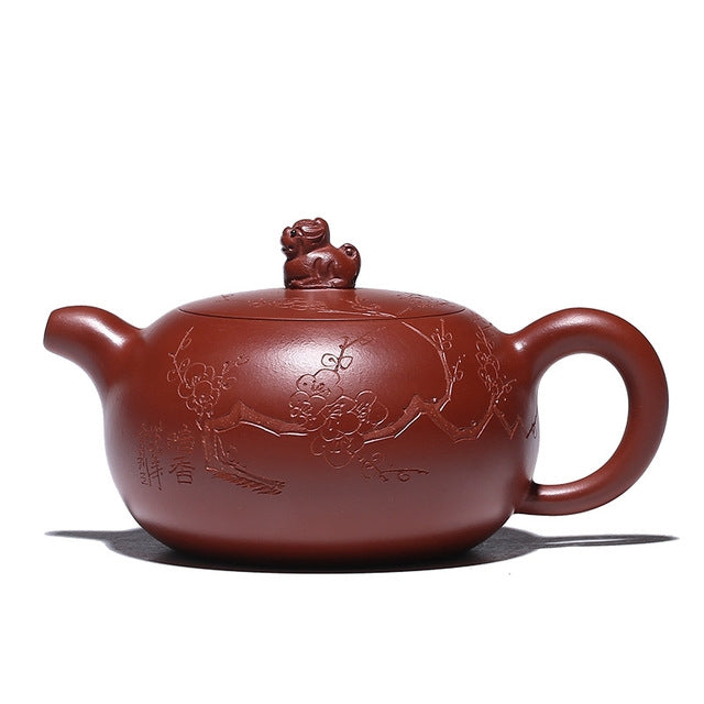 Plum Blossom Pattern Handmade Yixing Clay Teapot Tea Boiler