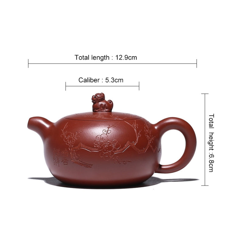Plum Blossom Pattern Handmade Yixing Clay Teapot Tea Boiler