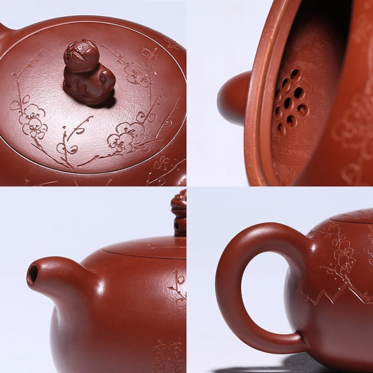 Plum Blossom Pattern Handmade Yixing Clay Teapot Tea Boiler