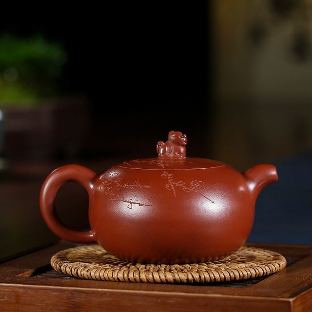 Plum Blossom Pattern Handmade Yixing Clay Teapot Tea Boiler