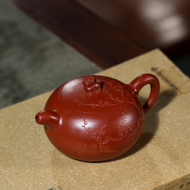 Plum Blossom Pattern Handmade Yixing Clay Teapot Tea Boiler