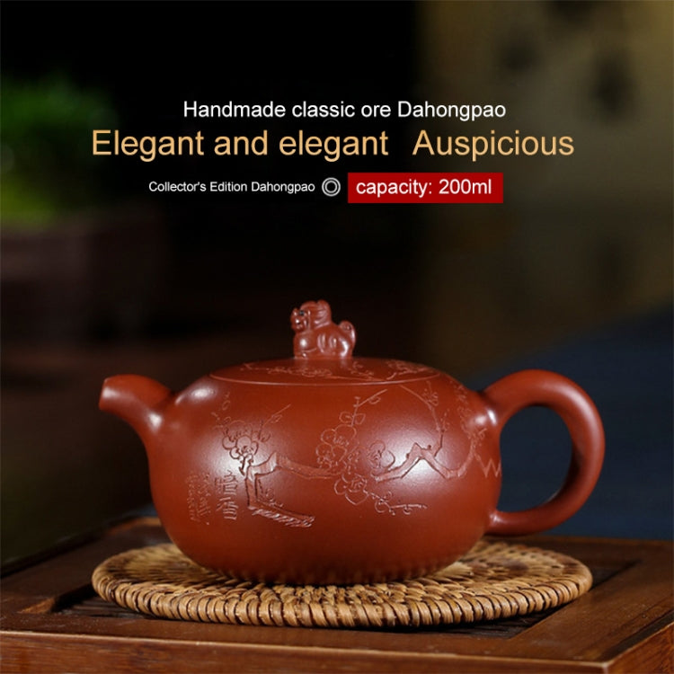 Plum Blossom Pattern Handmade Yixing Clay Teapot Tea Boiler