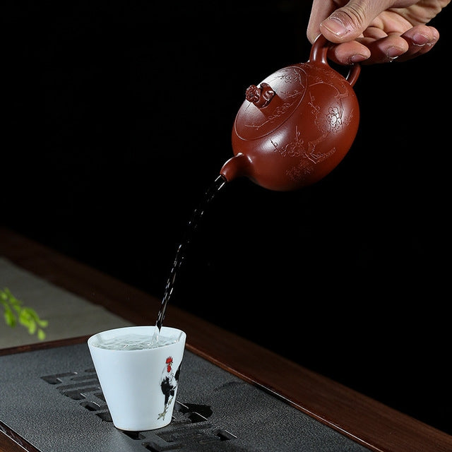 Plum Blossom Pattern Handmade Yixing Clay Teapot Tea Boiler