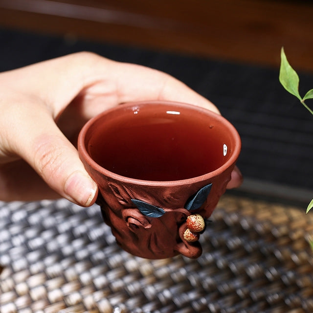 Peach Pattern Mini Boccaro Tea Cup