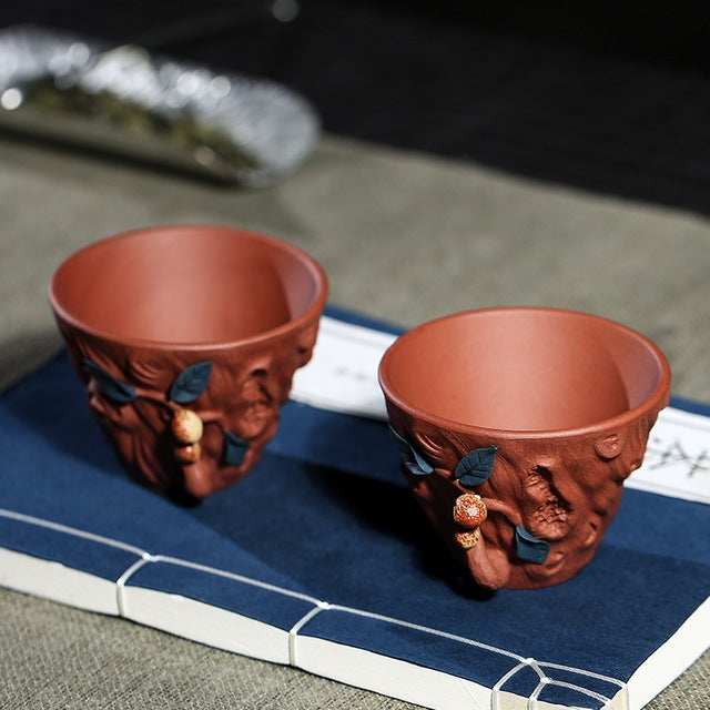 Peach Pattern Mini Boccaro Tea Cup