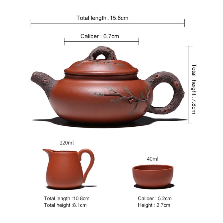 Sturdy Pines Design Handmade Yixing Clay Teapot Tea Boiler Kung Fu Tea Set Gift