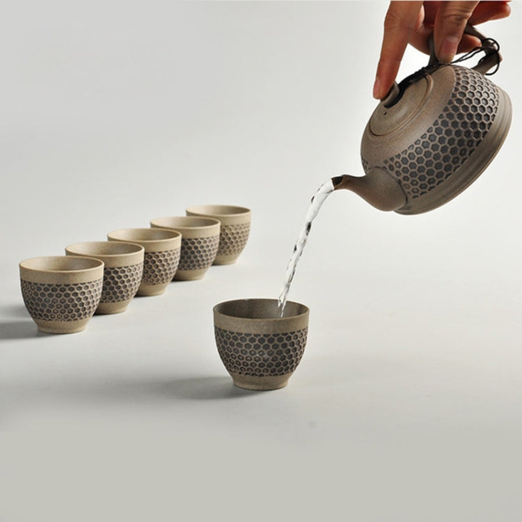 7 in 1 Stoneware Ceramic Teapot Tea Cup Kung Fu Tea Set