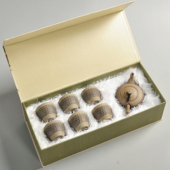 7 in 1 Stoneware Ceramic Teapot Tea Cup Kung Fu Tea Set