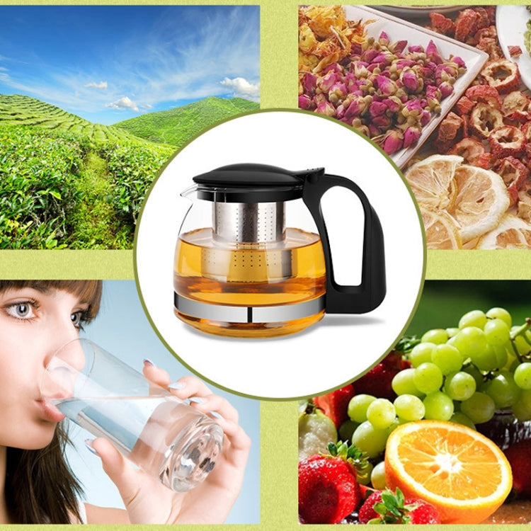 Large-capacity Stainless Steel Heat Resistant Glass Filter Tea Pot, Capacity: 750ml