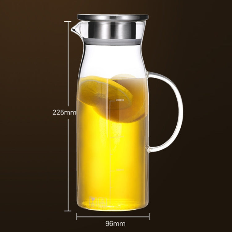 Large-capacity High-borosilicate Heat Resistant Filter Glass Cold Tea Pot, Capacity: 1200ml