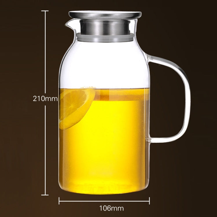 Large-capacity High-borosilicate Heat Resistant Filter Glass Cold Tea Pot, Capacity: 1800ml