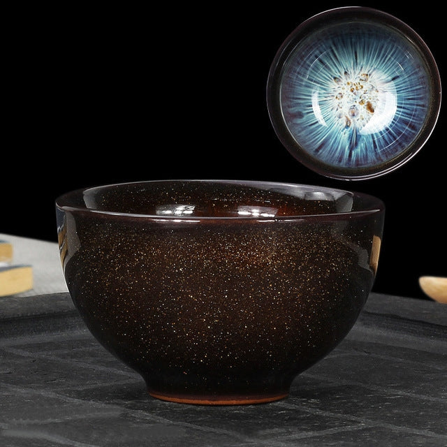 Kiln Transmutation Kongfu Bowl Ceramic Tea Cup, 05, Capacity: 75ml, Size:Small, 6.7x4.1cm