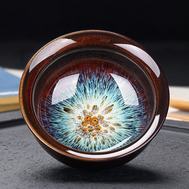 Kiln Transmutation Kongfu Bowl Ceramic Tea Cup, 02, Capacity: 75ml, Size: Large, 8.1x3.3cm