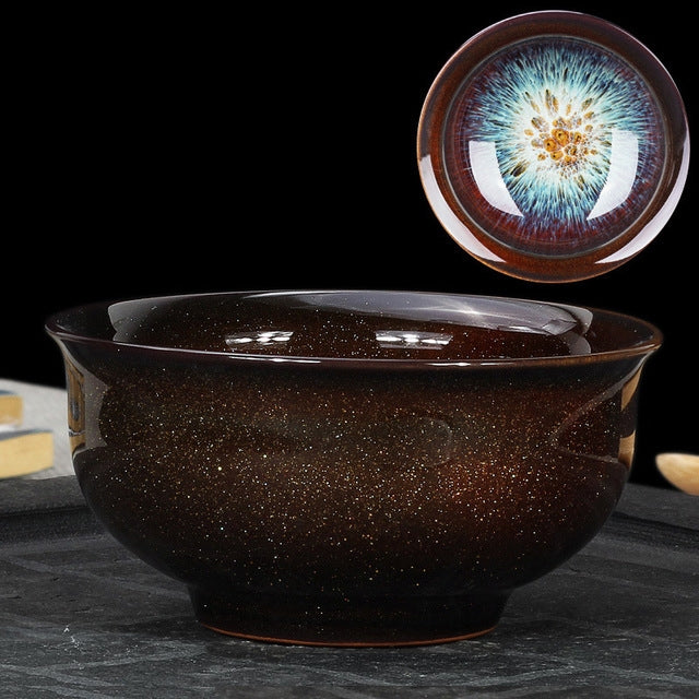 Kiln Transmutation Kongfu Bowl Ceramic Tea Cup, 04, Capacity: 140ml, Size: Large, 8.4x4.4cm