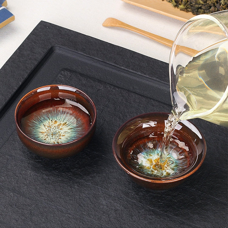 Kiln Transmutation Kongfu Bowl Ceramic Tea Cup, 04, Capacity: 140ml, Size: Large, 8.4x4.4cm