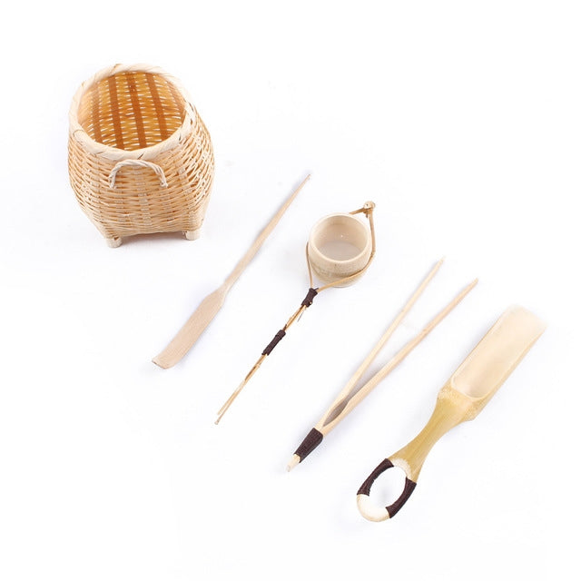 Handmade Bamboo Weaving Kongfu Tea Set Accessories